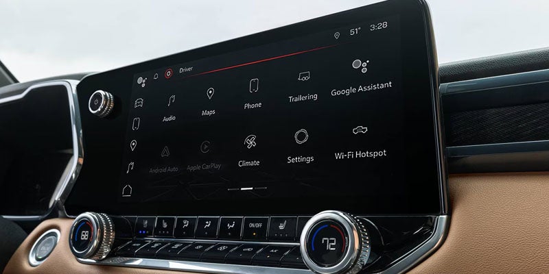 touchscreen infotainment system inside the 2026 GMC Canyon